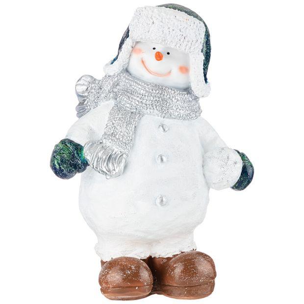 Фигурка декоративная "снеговик в шапке и шарфе" высота=47см-169-607
