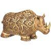 Фигурка декоративная "носорог c наскальными рисунками" н-16см,l-27см,w-10см  цвет: бронза с позолото-169-885