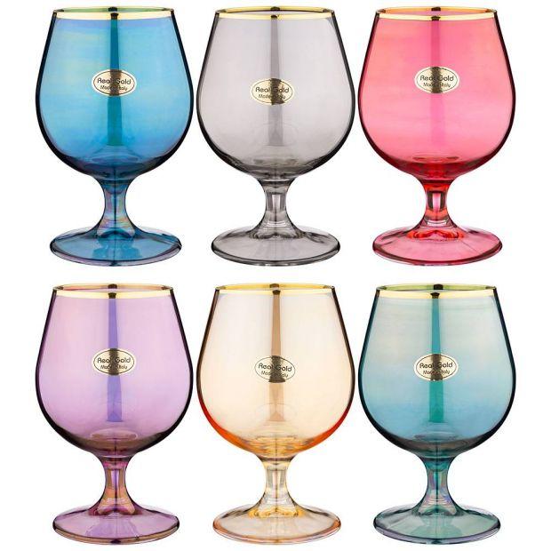 Набор бокалов для коньяка из 6 штук 530мл "premium colors"-326-102