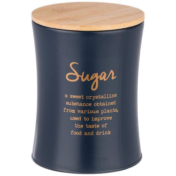 Емкость для сыпучих продуктов agness "midnight" "сахар" диаметр=11 см высота=14 см-790-192