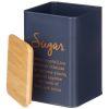 Емкость для сыпучих продуктов agness "navy style"  "сахар" 1,1 л 10*10*14 см цвет: ночной синий-790-308