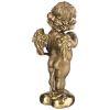 Фигурка декоративная "ангелочек с луком на сердечке" высота 23 см цвет: бронза с позолотой-169-361