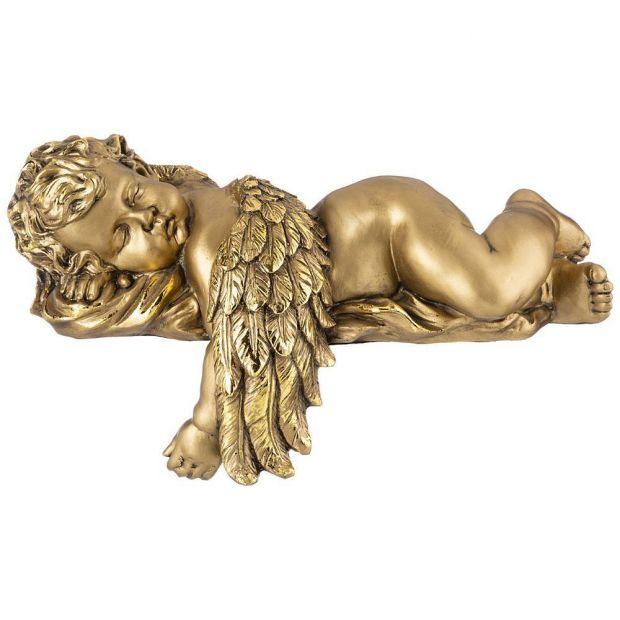 Фигурка "спящий ангел" 43*15 см цвет: бронза с позолотой-169-358