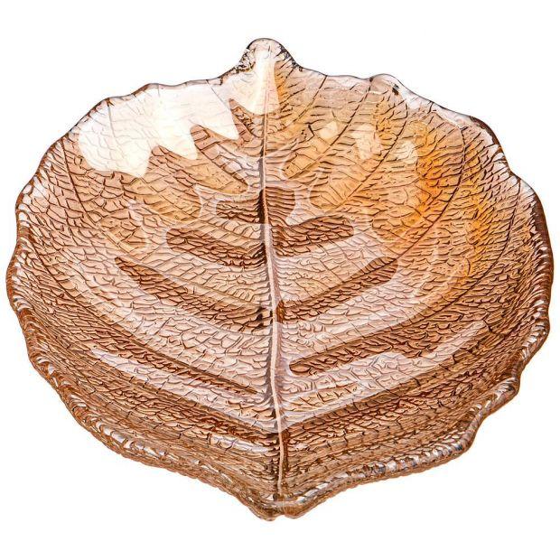 Блюдо "luster leaf" amber 28см-339-108