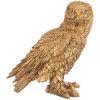 Фигурка декоративная "сова полярная" (новая) н-25см цвет: бронза с позолотой-169-892