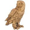 Фигурка декоративная "сова полярная" (новая) н-25см цвет: бронза с позолотой-169-892