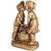 Изделие декоративное  "мальчик целует девочку" н-50см,l-33см,w-20см цвет: бронза с позолотой-169-429
