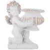 Фигурка декоративная "ангел с чашей" цвет: бронза высота=31см-169-578
