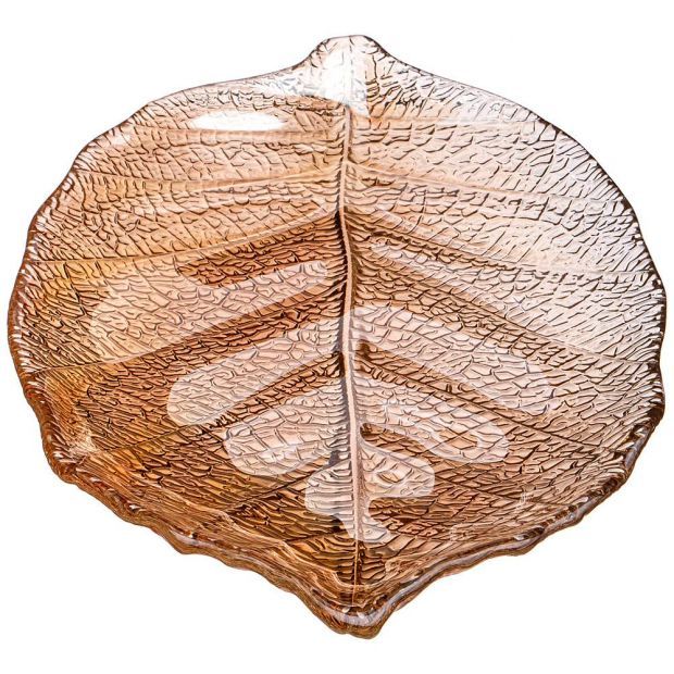 Блюдо "luster leaf" amber 37см-339-111
