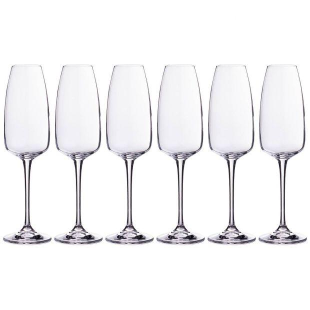 Набор бокалов для шампанского из 6 шт. "alizee/anser" 290 мл высота=25 см (кор=8набор.)-669-147