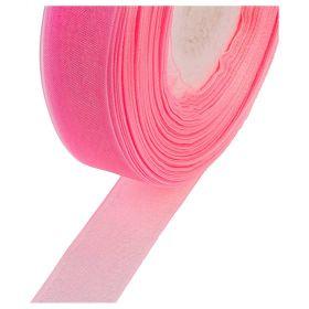 Лента атласная, розовая, ширина=0,7 см длина=227,5 м. (5боб*45,5м)-1096