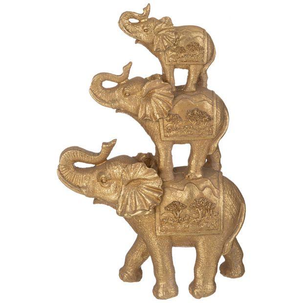 Фигурка декоративная "три слона" 16,5*6,5*25,8 см-146-1811