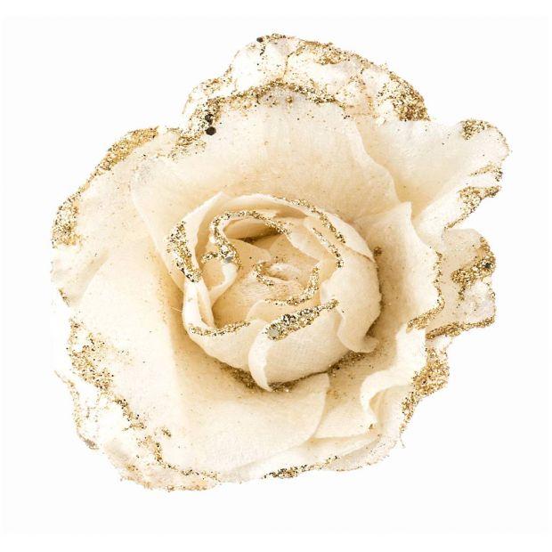 Цветок искусственный "роза" диаметр=15 cm. на клипсе (мал=48шт./кор=480шт.)-241-1862