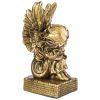 Фигурка декоративная "ангелочек на пьедестале" высота 20 см цвет: бронза с позолотой-169-360