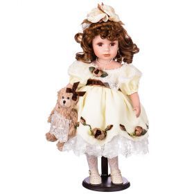 Кукла фарфоровая декоративная высота=48 см. (кор=6шт.)-346-183