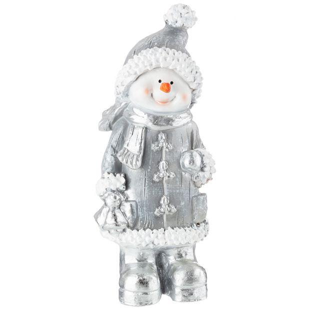 Фигурка декоративная "снеговик с колокольчиком" высота=40см-169-601