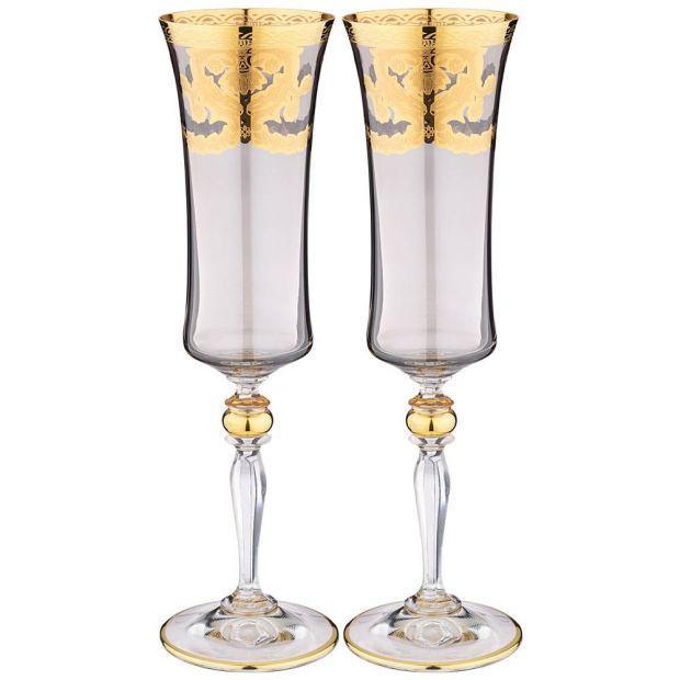 Набор бокалов для шампанского из 2 штук 190мл "grace veneziano fume"-326-079
