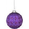 Декоративное изделие шар стеклянный диаметр=8 см. высота=9 см. цвет: фиолетовый (кор=96шт.)-862-117