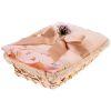 Полотенце махровое в корзинке, "шебби шик",30х50см,х/б 100% ,розовый.-850-841-16