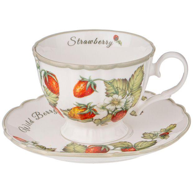 Чайная пара lefard "strawberry" 270 мл (кор=24наб.)-85-1897