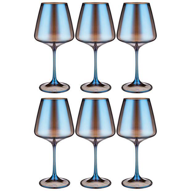 Набор бокалов для вина из 6 шт серия "naomi" 360 мл цвет:лазурит-194-655