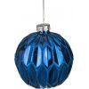 Декоративное изделие шар стеклянный диаметр=8 см. высота=9 см. цвет: синий (кор=96шт.)-862-065