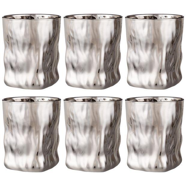 Набор стаканов из 6 шт "серебро" 300 мл-194-723