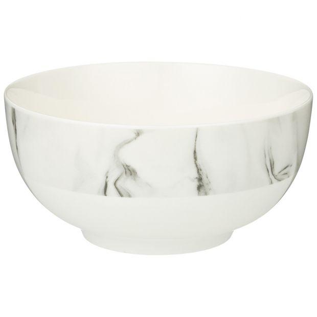 Тарелка суповая lefard bianco marble 14*6,8см 600мл (мал. уп. = 4шт)-87-265