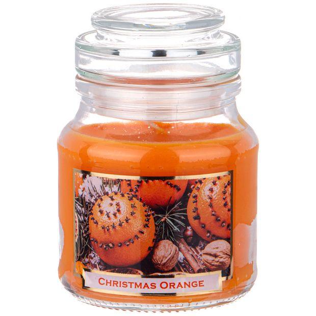 Свеча bartek ароматизированная в баночке "рождественский апельсин" 130 гр 7*10 см-350-227