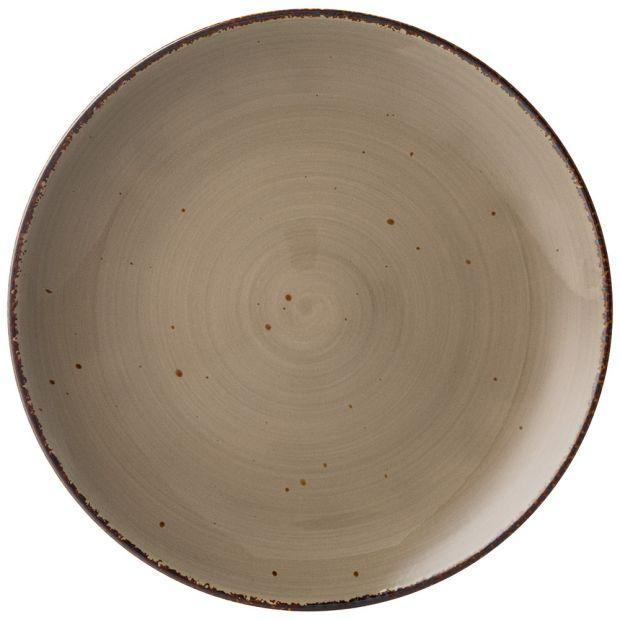 Тарелка закусочная bronco "nature" 22,5см серая (мал=4/кор=24шт.)-263-1262