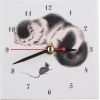 Часы "кошки:мышка" 10*10 см.-354-795