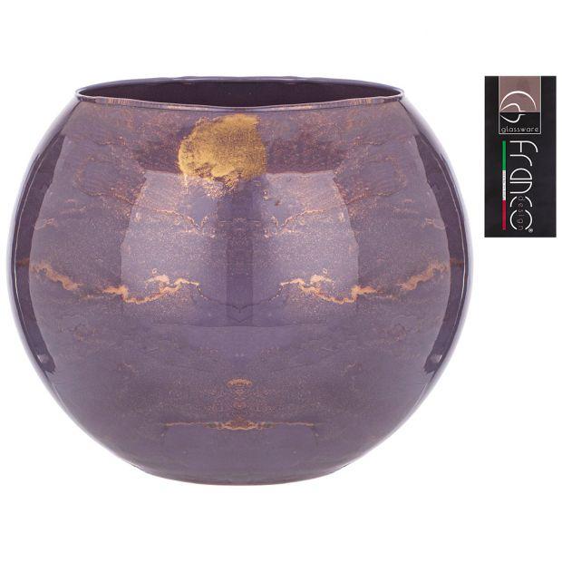 Ваза sfera "golden marble lavender" диаметр 20см-316-1605-1