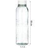 Бутылка круглая стеклянная 1.1л, крышка белая-166-138