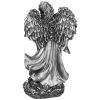 Фигурка декоративная "ангел-девушка с букетом" н-46см,l-25см цвет: сталь-169-831