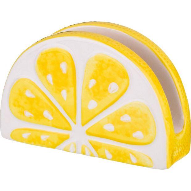 Салфетница "лимон" 15*5*10 см.-585-075