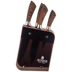 Набор ножей agness на подставке, 6 предметов-911-655