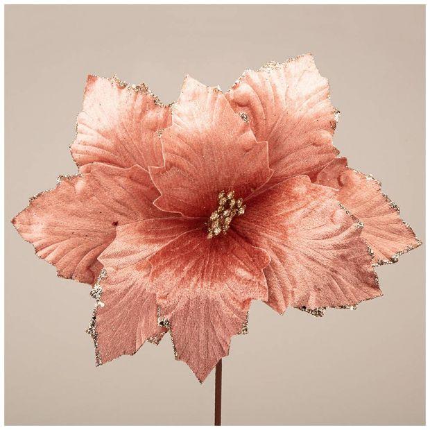 Цветок искусственный "пуансетия" диаметр=32 см. (кор=480шт.)-226-1044