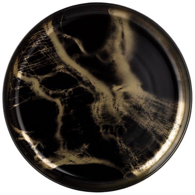 Тарелка десертная "black marble" диаметр 21 см, высота 2 cм-332-026