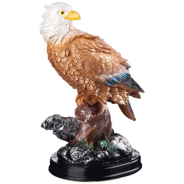Фигурка декоративная "орел на суку" высота 25 см цвет: бронза-169-269