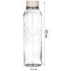 Бутылка круглая стеклянная 1.1л, крышка бежевая-166-139
