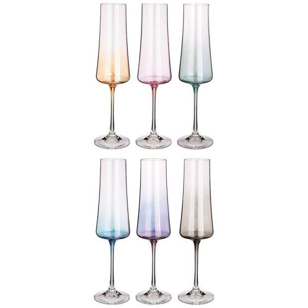 Набор бокалов для шампанского из 6шт "xtra colors" 210ml-674-851
