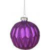 Декоративное изделие шар стеклянный диаметр=8 см. высота=9 см. цвет: фиолетовый-862-066