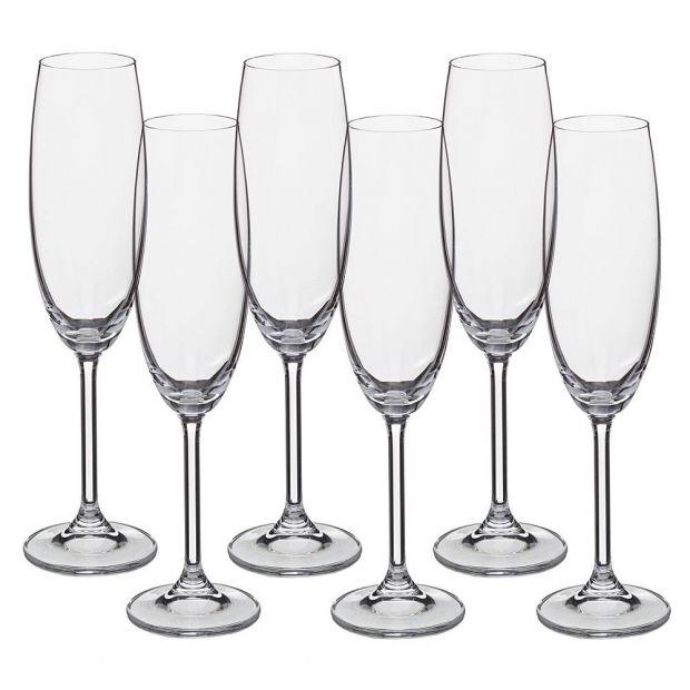 Набор бокалов для шампанского из 6 шт. "gastro/colibri" 220 мл высота=24 см (кор=8набор.)-669-064