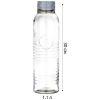 Бутылка круглая стеклянная 1.1л, крышка серая-166-140
