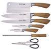 Набор ножей agness с ножницами и мусатом на пластиковой подставке, 8 предметов (кор=6набор.)-911-640