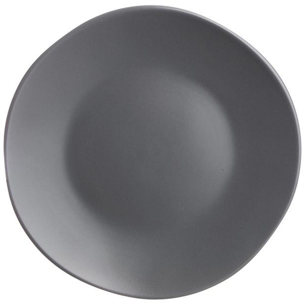 Тарелка закусочная bronco "shadow" 20,5 см серая (мал.уп.=4шт./кор=32шт.)-577-186