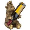 Подставка под бутылку "медведь с енотом" высота 30 см цвет: бронза с позолотой-169-367
