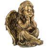 Фигурка декоративная "ангел-мечтатель" высота 28 см цвет: бронза с позолотой-169-365