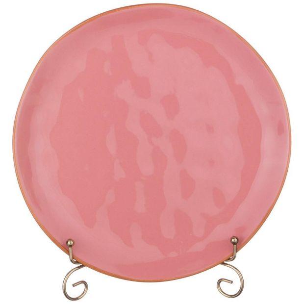 Тарелка обеденная "concerto" диаметр 26 см розовый (кор=8шт.)-408-102