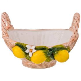 Изделие декоративное корзина с лимонами высота=19 см.28*26 см.